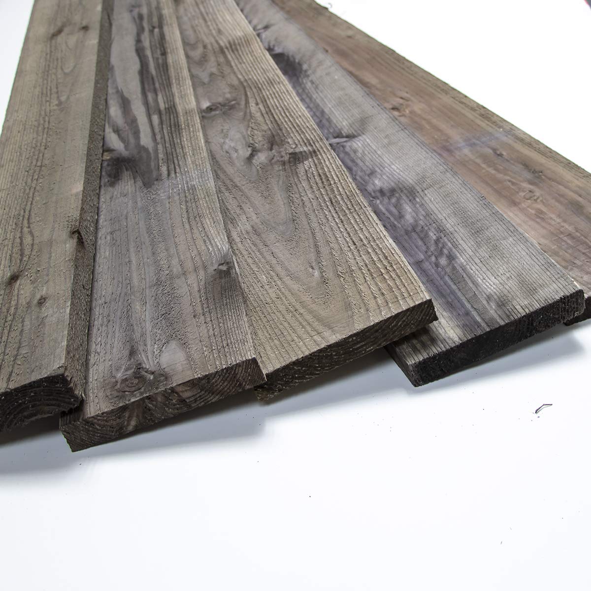 Amazon | 川島材木店 古材調ウッド・バーンウッド ❢5枚セット❢ 長