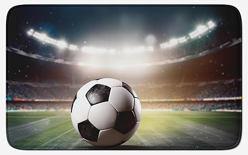 Miniatura 4 de Alfombra de fútbol personalizada para dormitorio de niños, impresión 3D, alfombra deportiva de moda para niños, niñas, hombres y mujeres, alfombra