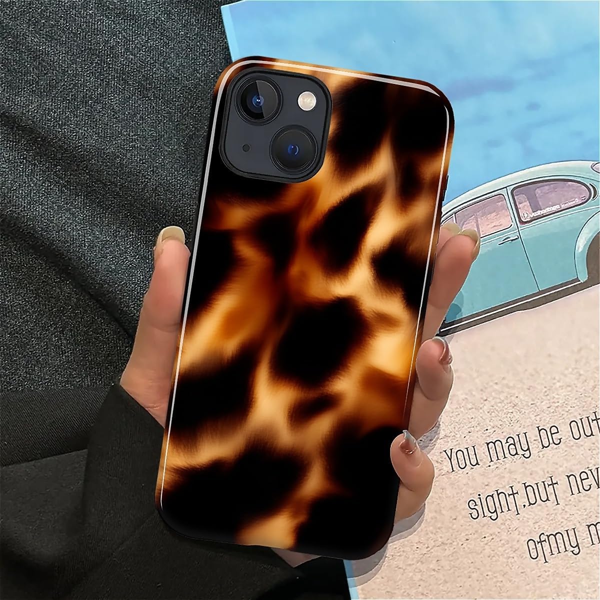 Compatible with iPhone 14 Plus Case, Hybrid 2-Layer Case Shockproof Anti-Scratch for Girl Women Boy Men, Leopard Spots for iPhone 14 Plus - Image 3