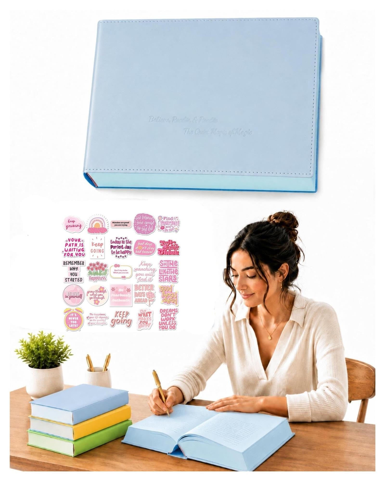 Carnet de notes en brique de couleur épaisse, journal A5 super épais