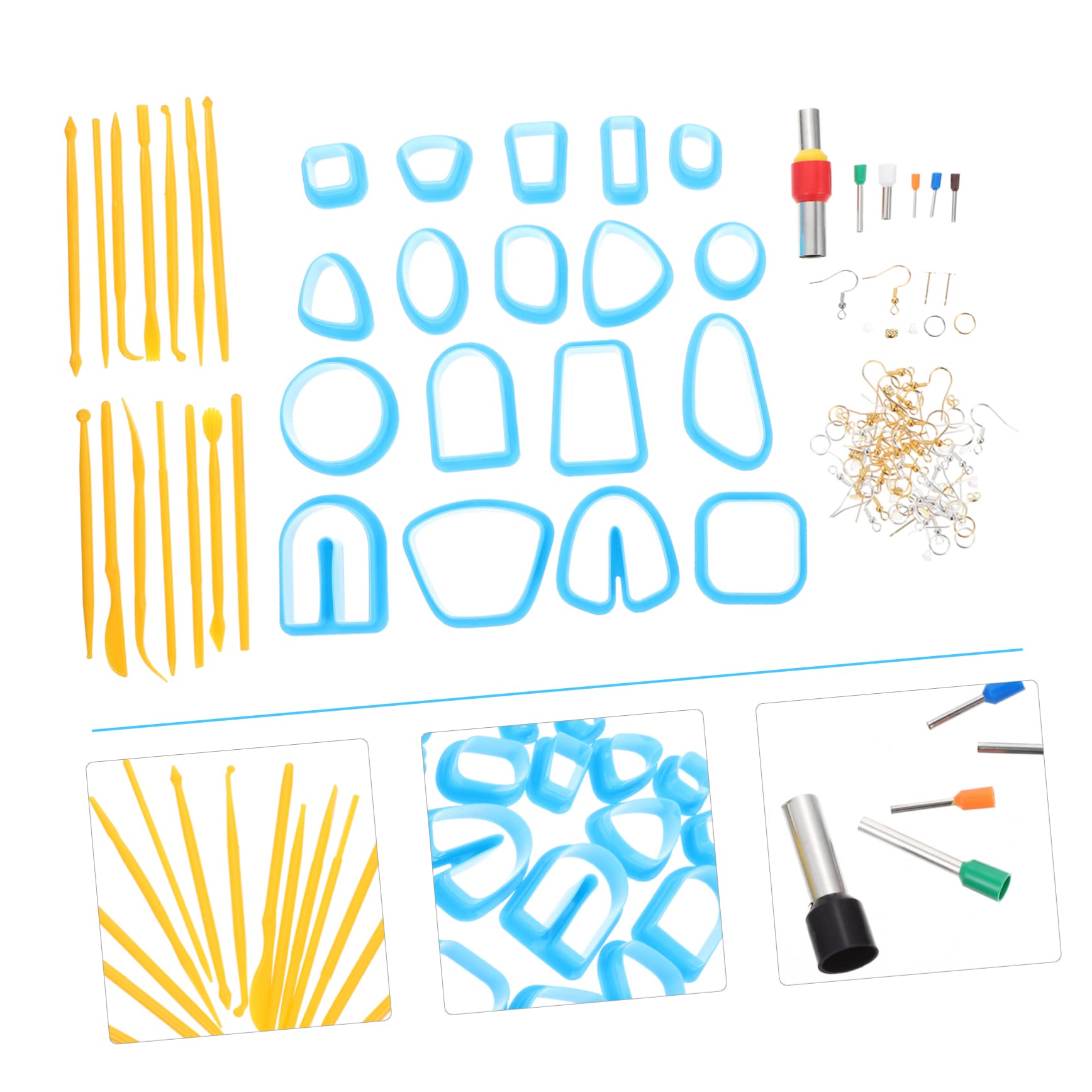 STOBOK 3 Sätze Tonschneider ring zubehör Ohrringe Schneideform aus Ton Ohrring aus Polymerschneider -Werkzeug Handbuch Suite Töpferwerkzeuge Messer Polymer-Ton Rostfreier Stahl