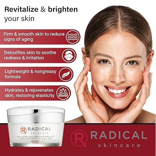 Miniatura 2 de Radical Skincare Hidratante restaurador antienvejecimiento - con jojoba, vitamina E y aloe  Hidratante  Rico en antioxidantes, no se seca, suave