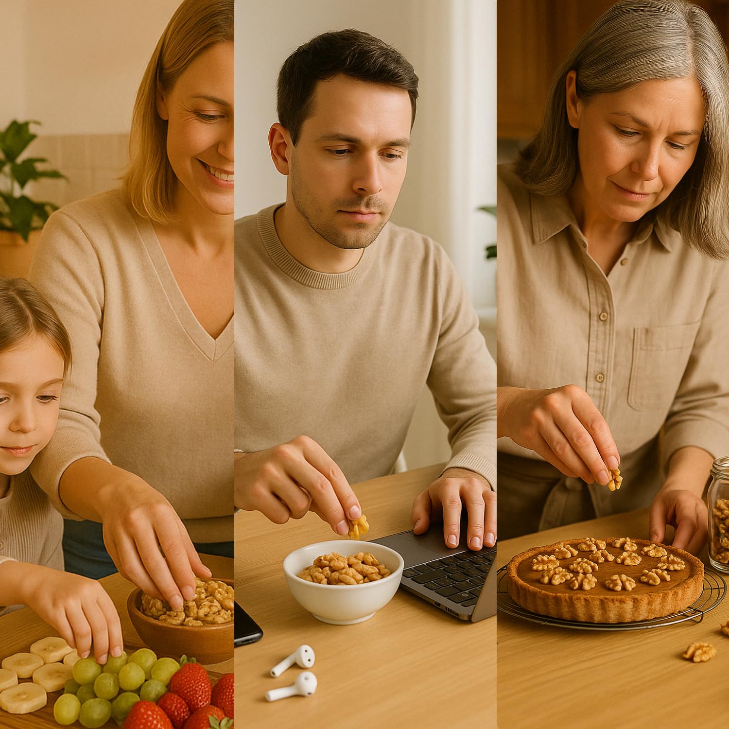 1001 Frucht - Walnusskerne naturbelassen,1kg, Neue Ernte, Milde Walnüsse ohne Schale aus Deutschland ohne Zusätze, Unbehandelte gesunde Nüsse - leckere Walnusshälften Rohkost-Qualität