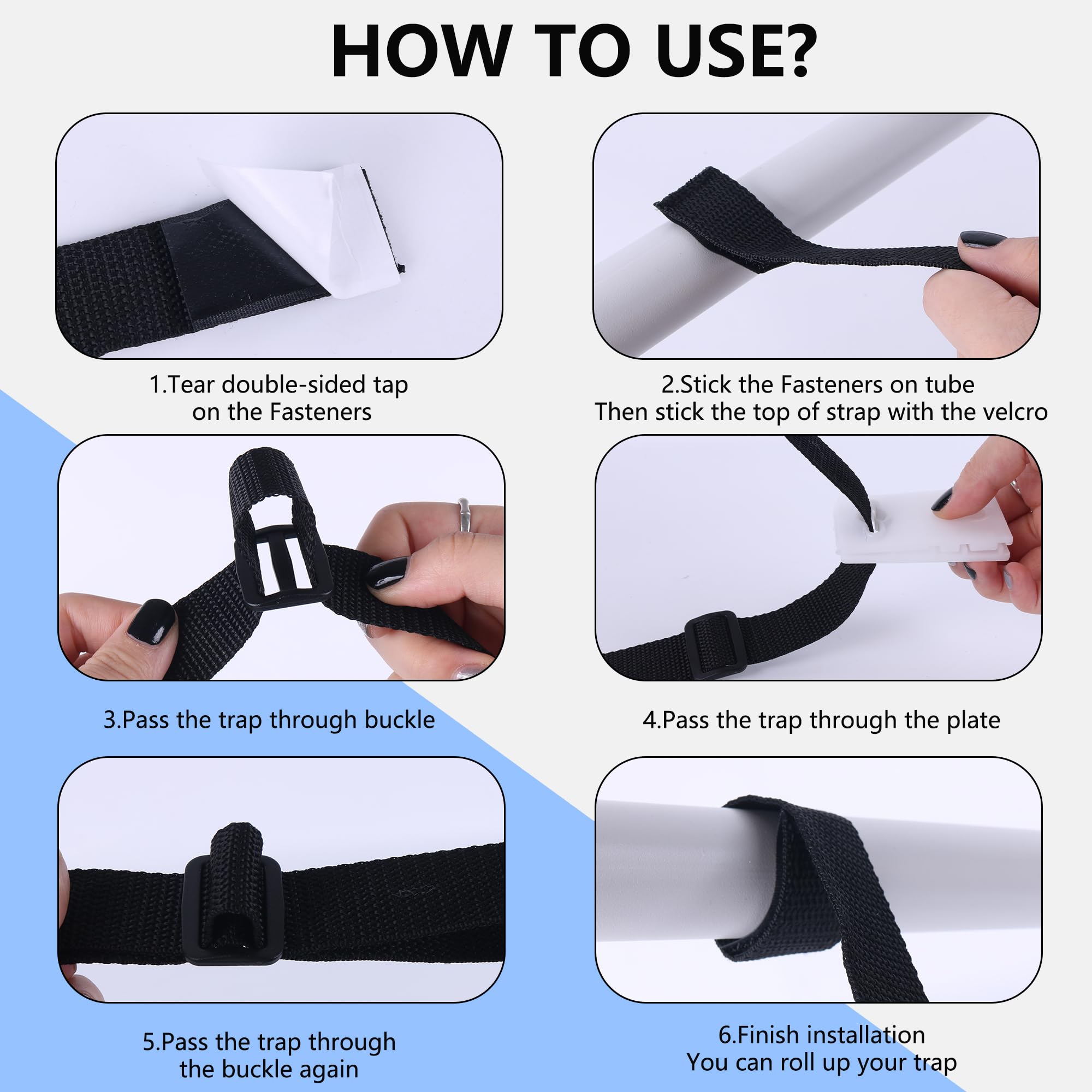 Nylon Pool Strap Set Pool Cover Straps Kit - 10 Nylon Straps With ...