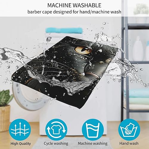 Miniatura 7 de Cat Magic Pentagramm black Vintage Barber Cape for Men Professional Hairdressing Cutting Salon Cape Hair Styling Cape