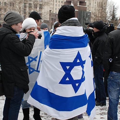 Miniatura 7 de Bandera de Israel de 3 x 5 para exteriores, bandera azul y blanca de la estrella de David, bandera nacional israelí con ojales de latón para el Día