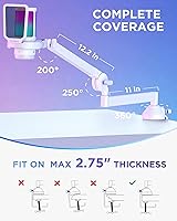 Vista 7 de InnoGear Juego de micrófonos USB para juegos, micrófono condensador con cancelación de ruido con brazo de brazo RGB silencioso, auriculares Jack