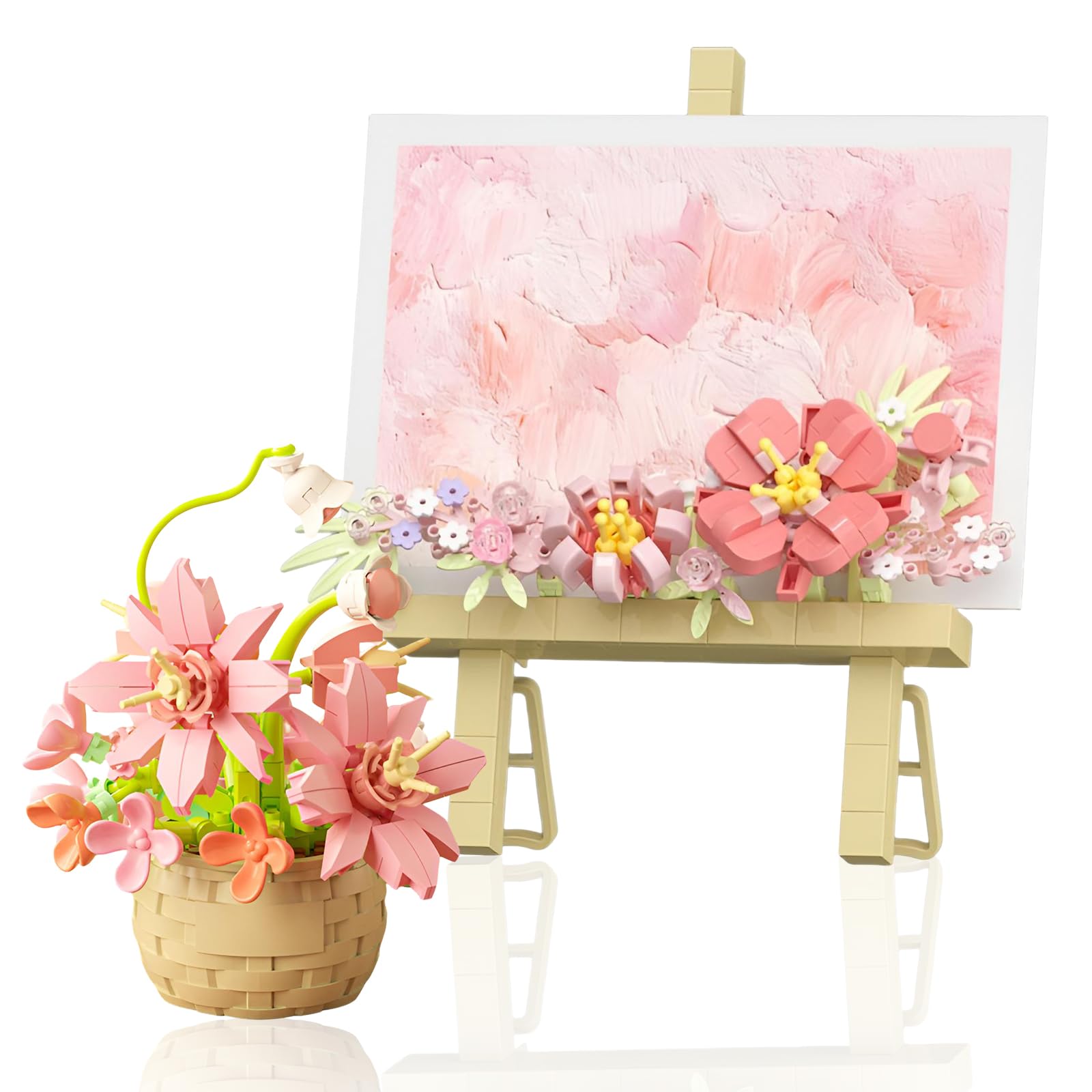 LEIMEND 481Pcs Mini Flowers Building Block Set Flowers Building Blocks
