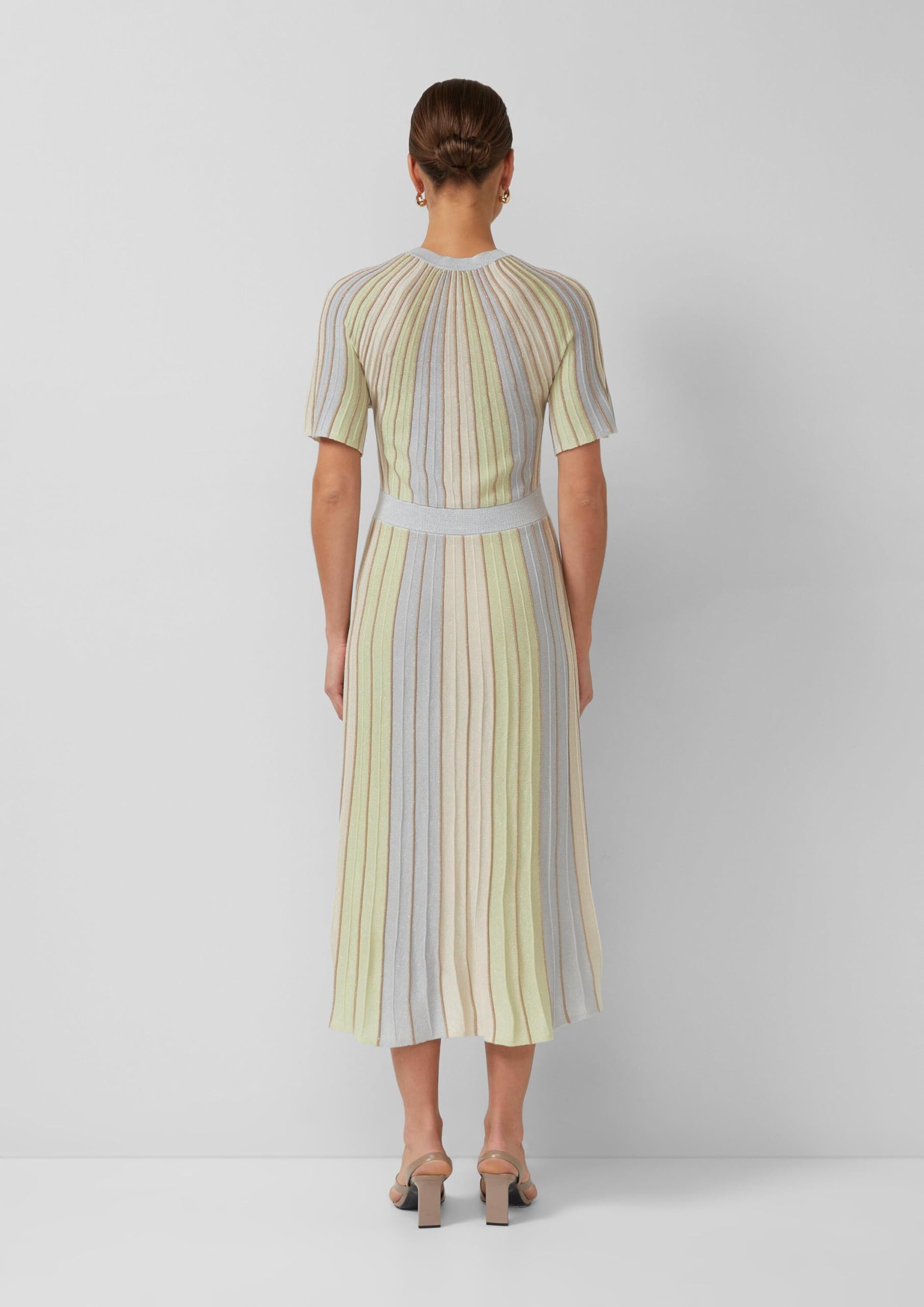 s.Oliver Multicolor-Strickkleid mit Metallic-Garn und Flügelärmeln