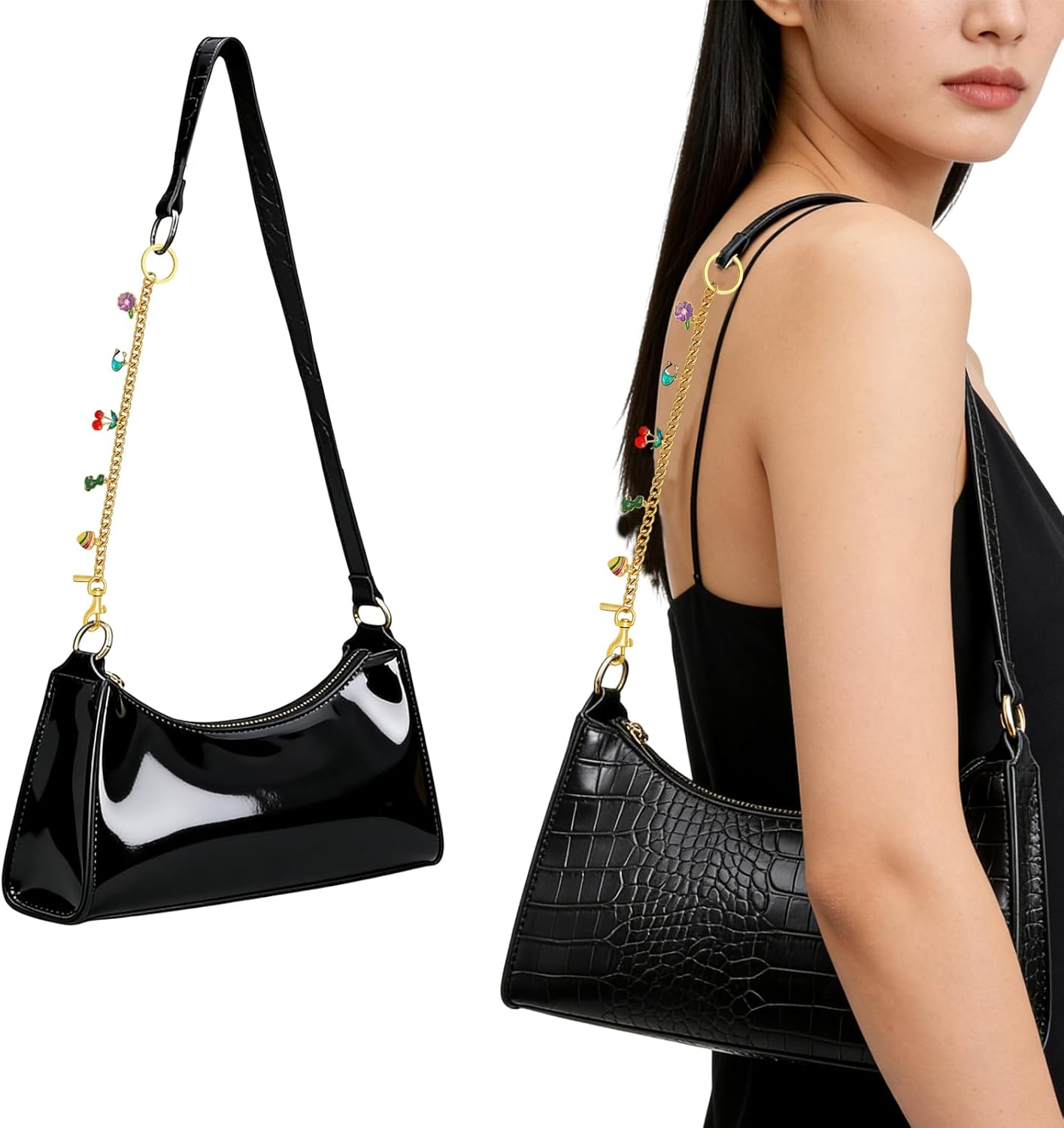 cherry wallet chain Keychains purse extender chain for cute purse charms - Image 3