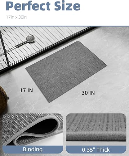 Miniatura 6 de PADOOR Tapetes de baño antideslizantes para baño, tapetes de baño trenzados y absorbentes, lavables a máquina, finos tapetes de baño para debajo