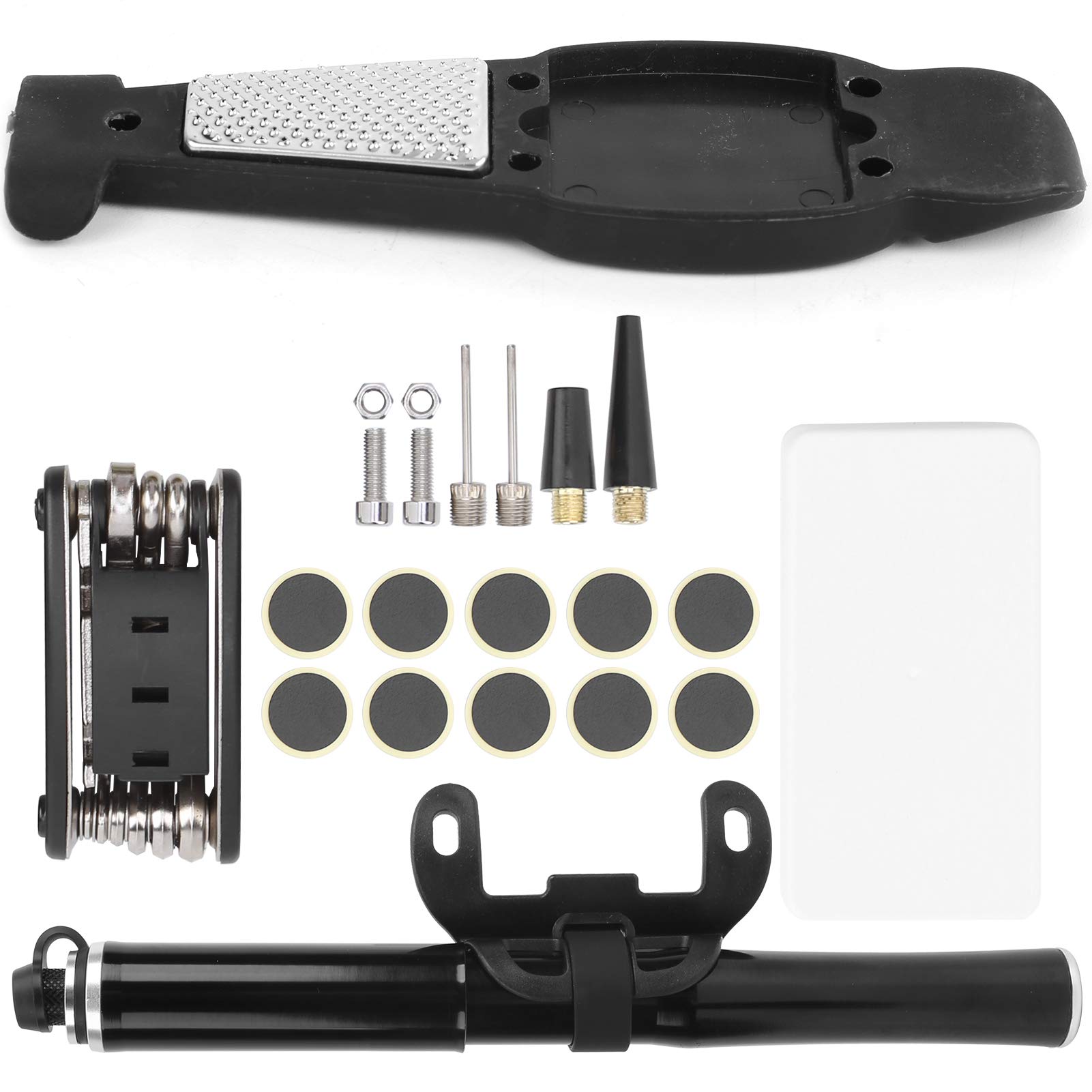 Kit di attrezzi professionali per riparazione mountain bike, pompa per pneumatici portatile, gonfiatore, set di chiavi multifunzione per ciclismo all'aperto, campeggio, cost