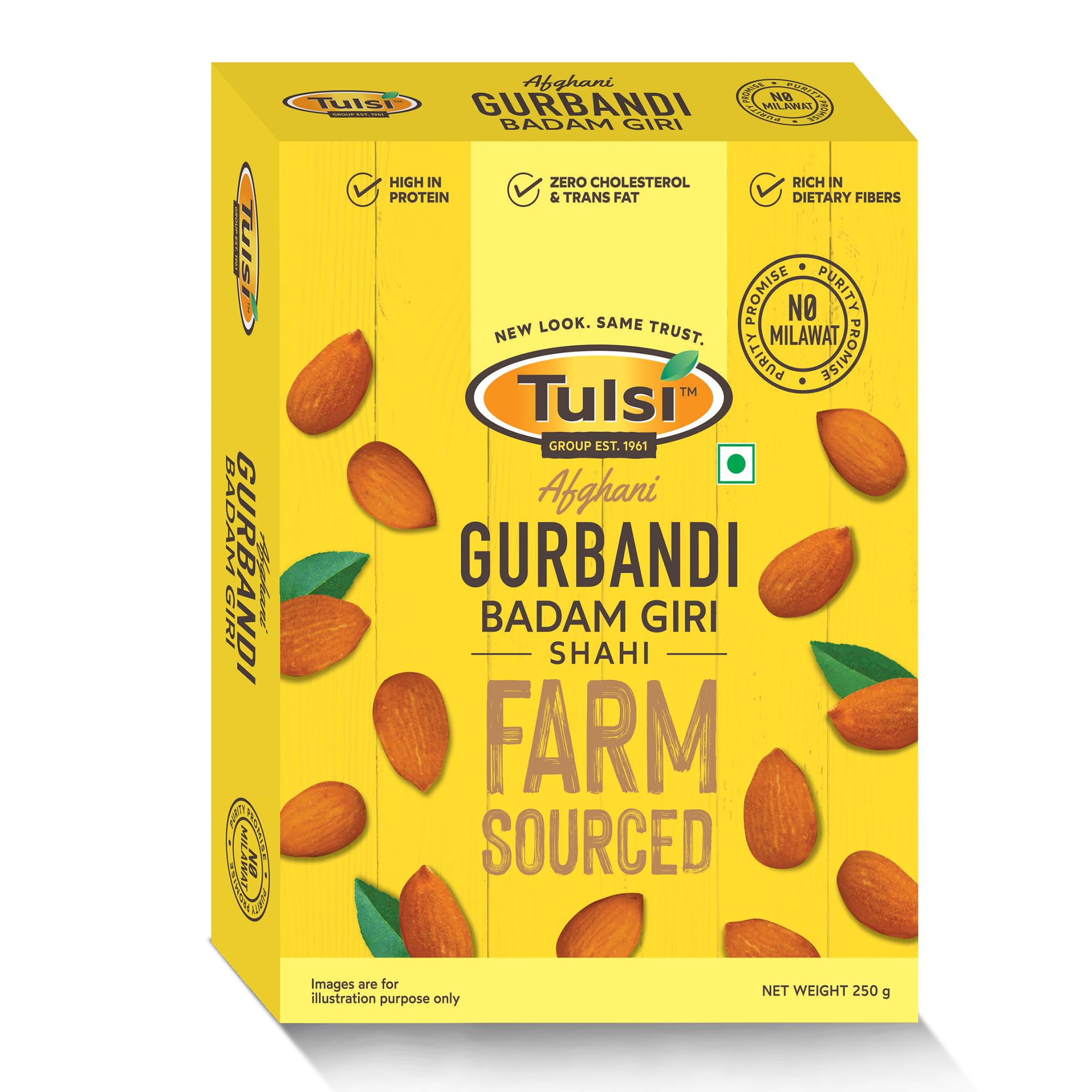 Tulsi Badam Giri Gurbandi Shahi Raw Almonds 250g-image-44