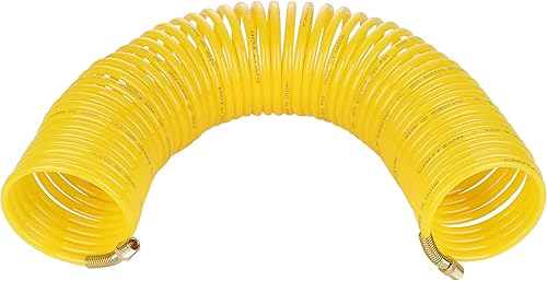 Manguera de aire de nailon de retroceso de 14 pulgadas × 50 pies, accesorios de compresor de aire de latón NPT de 14 pulgadas, manguera de compresor