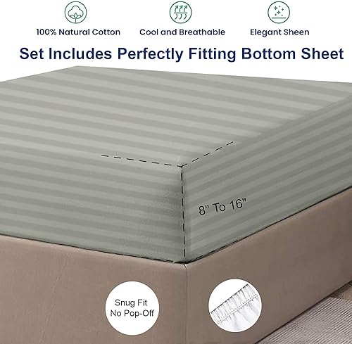 Miniatura 4 de Rajlinen Juego de sábanas cortas de 400 hilos de algodón egipcio para remolques, cámpers y casa rodantes, juego de sábanas de 4 piezas de 15