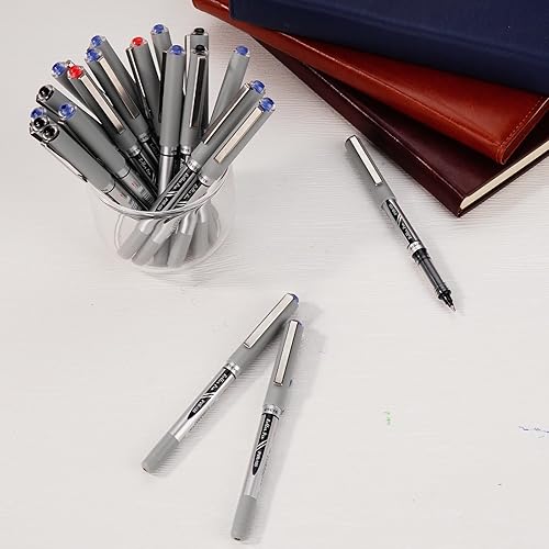 Miniatura 7 de EYEYE Bolígrafos de tinta líquida de 0.039 pulgadas (0.039 in), color azul, paquete de 12 bolígrafos de punta gruesa de secado rápido, bolígrafos de