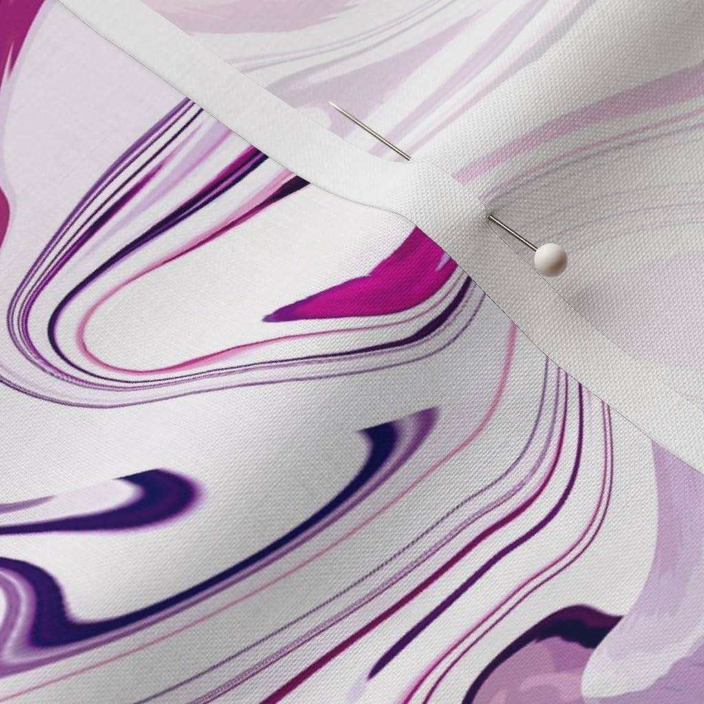 Spoonflower Fabric - Wine Marble Magenta Cranberry Printed on Petal Signature Cotton Fabric by The Yard - Sewing Quilting Apparel Crafts Decor