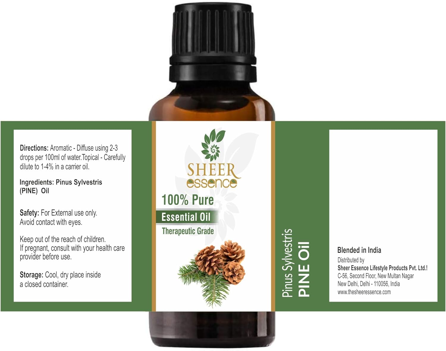 Pine Oil -(Pinus Sylvestris)- Essential Oil 100% Pure Natural Undiluted Uncut Therapeutic Grade Oil 3.38 FL.OZ