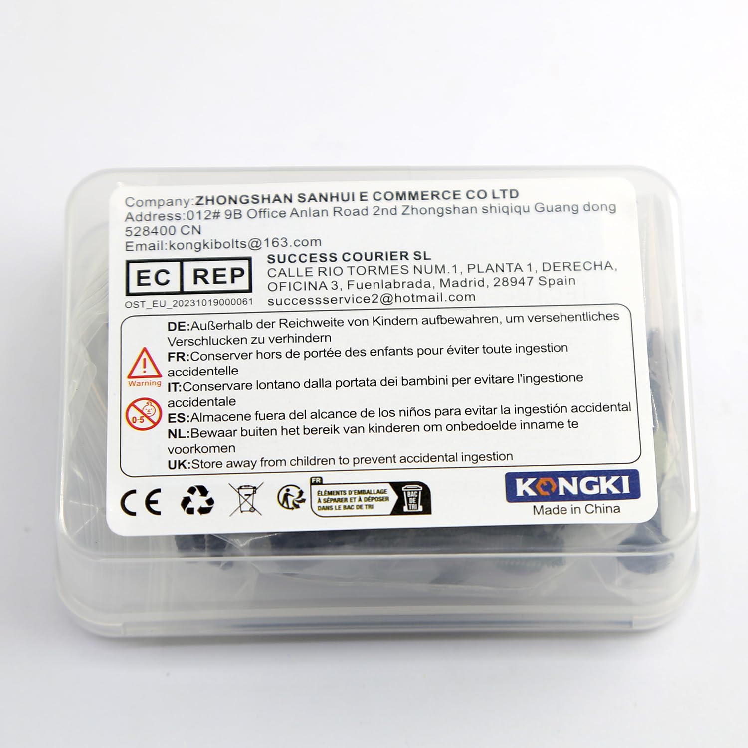 100 pezzi Viti a testa bombata M5x10mm con esagono interno, grado 10,9, in acciaio al carbonio, con esagono interno, filettatura completa, viti nere