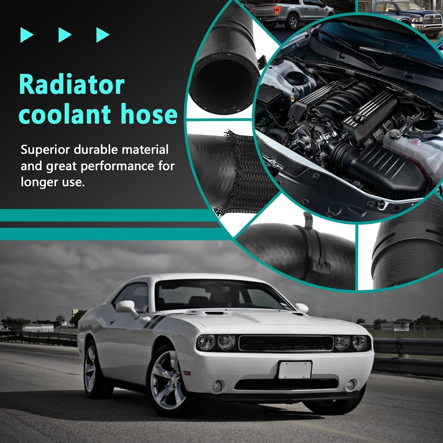Radiator Upper Hose fits Charger Challenger 5.7L 6.4L 2011-2020 Replace 55111285AE, 55111285AB, 55111285AC, 55111285AD