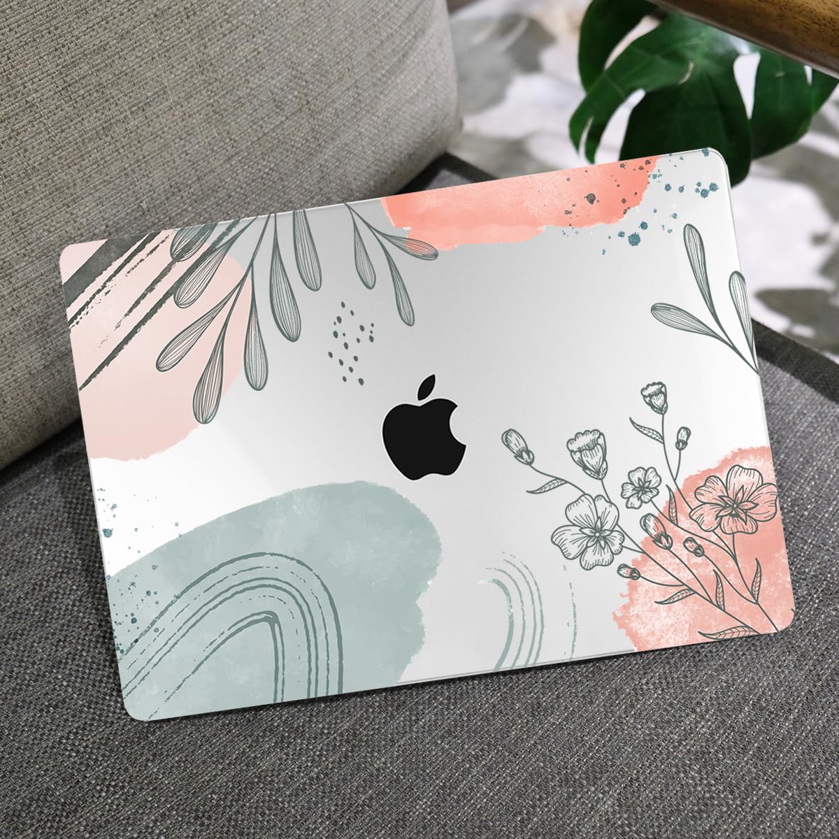 MEEgoodo Schutzhülle Für MacBook Pro 14 Zoll M4/M3/M2 - Transparent Mit Rosa Herzen, Inkl. Tastaturabdeckung