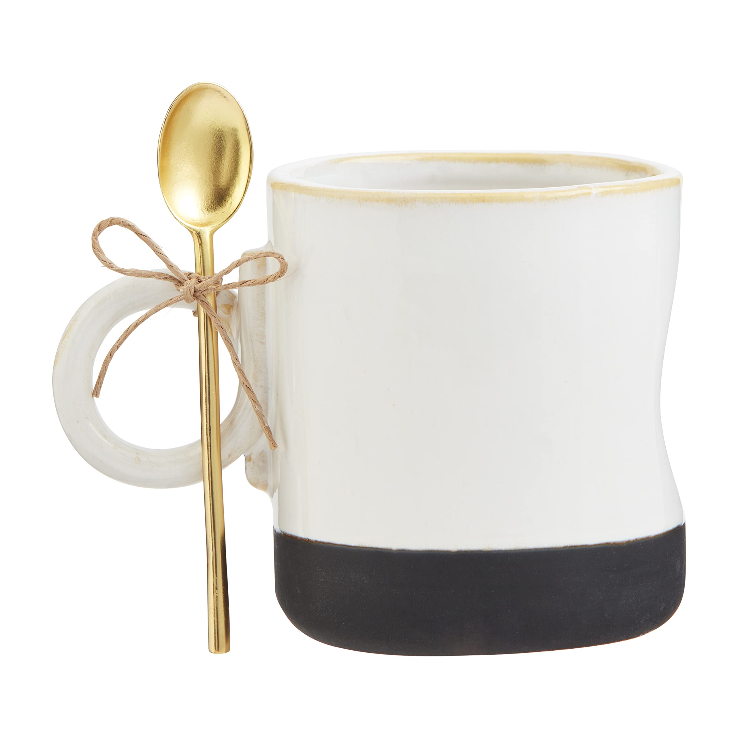 Tazza in gres nero bianco