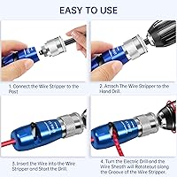 Vista 4 de Herramienta de pelado y torsión de cables para taladro, herramienta de pelado y torsión de cables 2025 mejorada y conector de torsión de cables