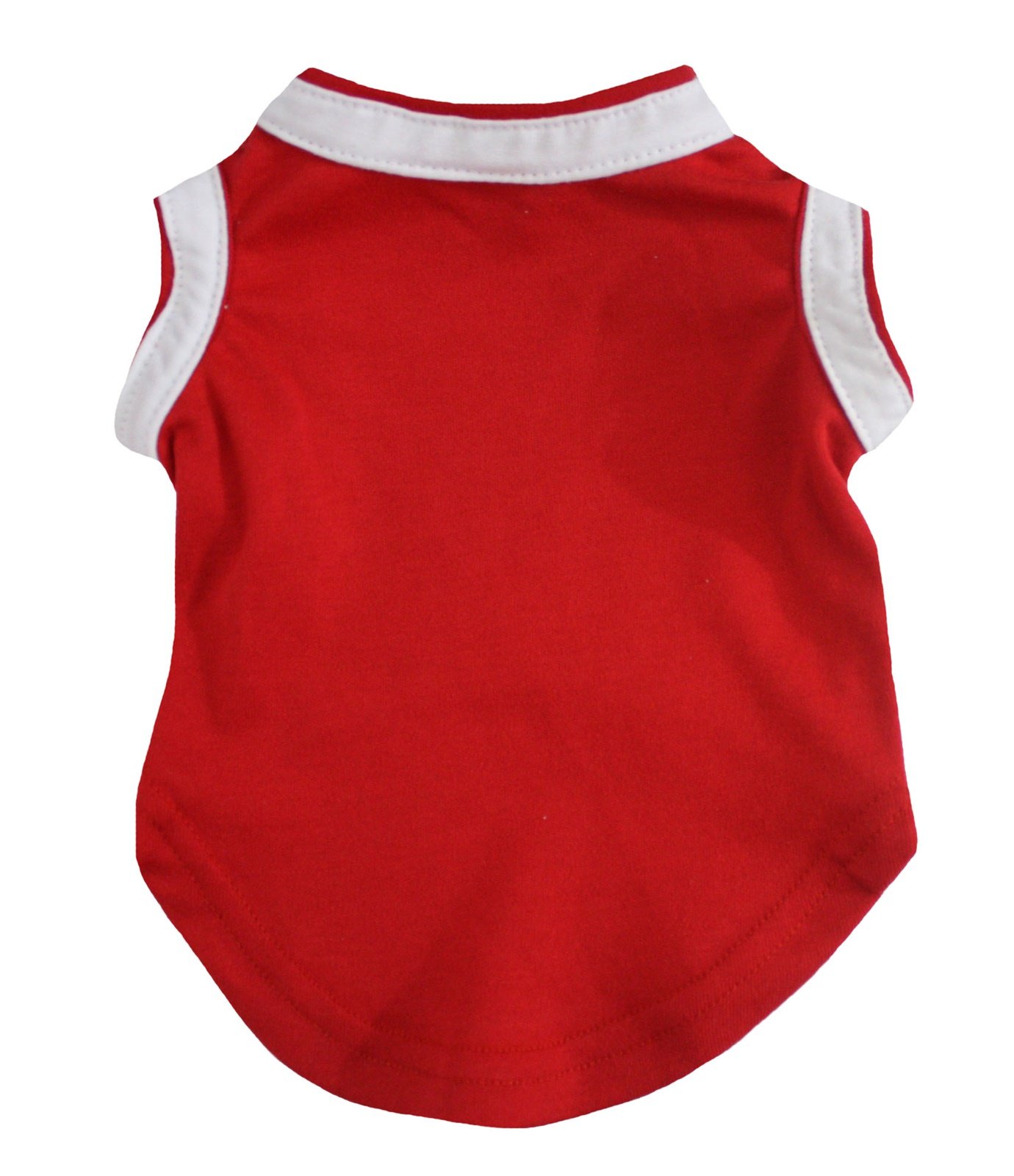 Chemise rouge pour grand chien taille XXXL à ourlet bicolore uni