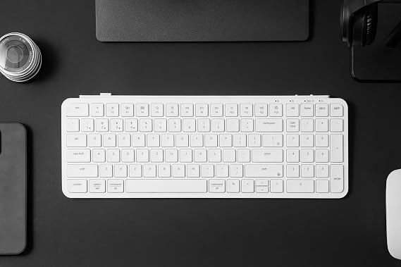 Keychron B2 Pro Ultra-Slim Wireless ZMK Custom Keyboard, 96% Layout Triple-Mode 2.4 G/Bluetooth 5.2/Wired Programmable, Lightweight Quiet Key with Numeric Keypad for Mac/Windows, Ivory White