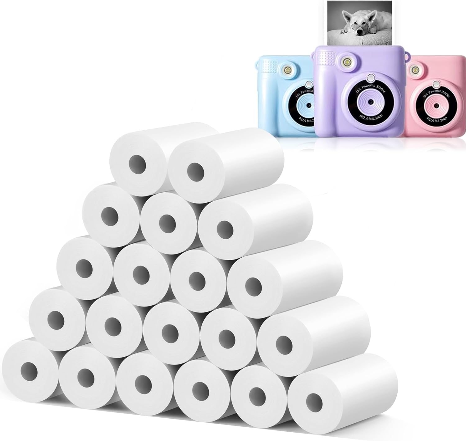 20 Rolls MIARALA Instant Print Kids Camera Paper Roll...