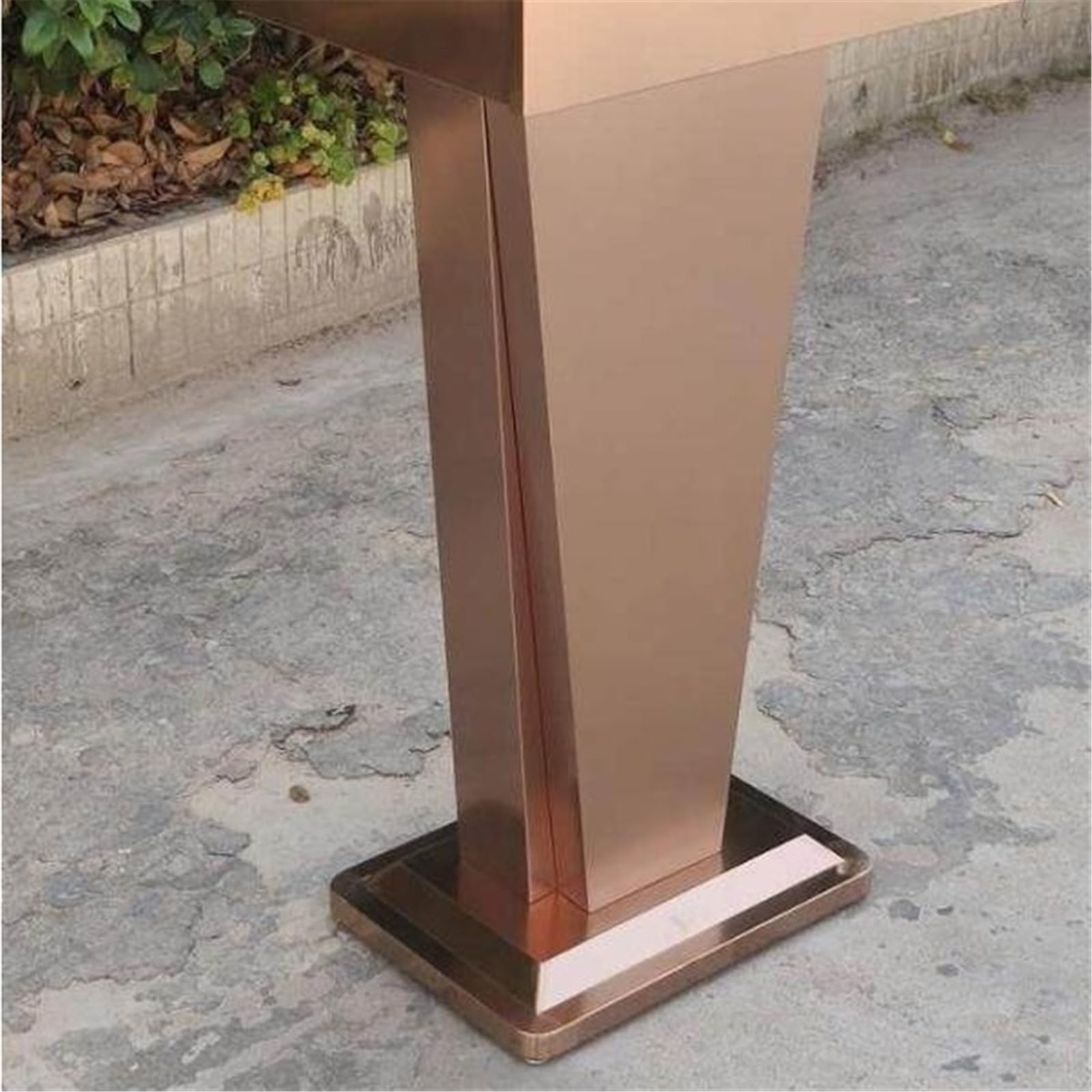 Rednerpult Edelstahl-Podium in Roségold for kleine Vorlesungen, Auditorium, Konferenzraum, Klassenzimmer Konferenzpult