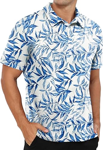 syoss Polo de golf para hombre, de secado rápido, de verano, manga corta, camisa de golf