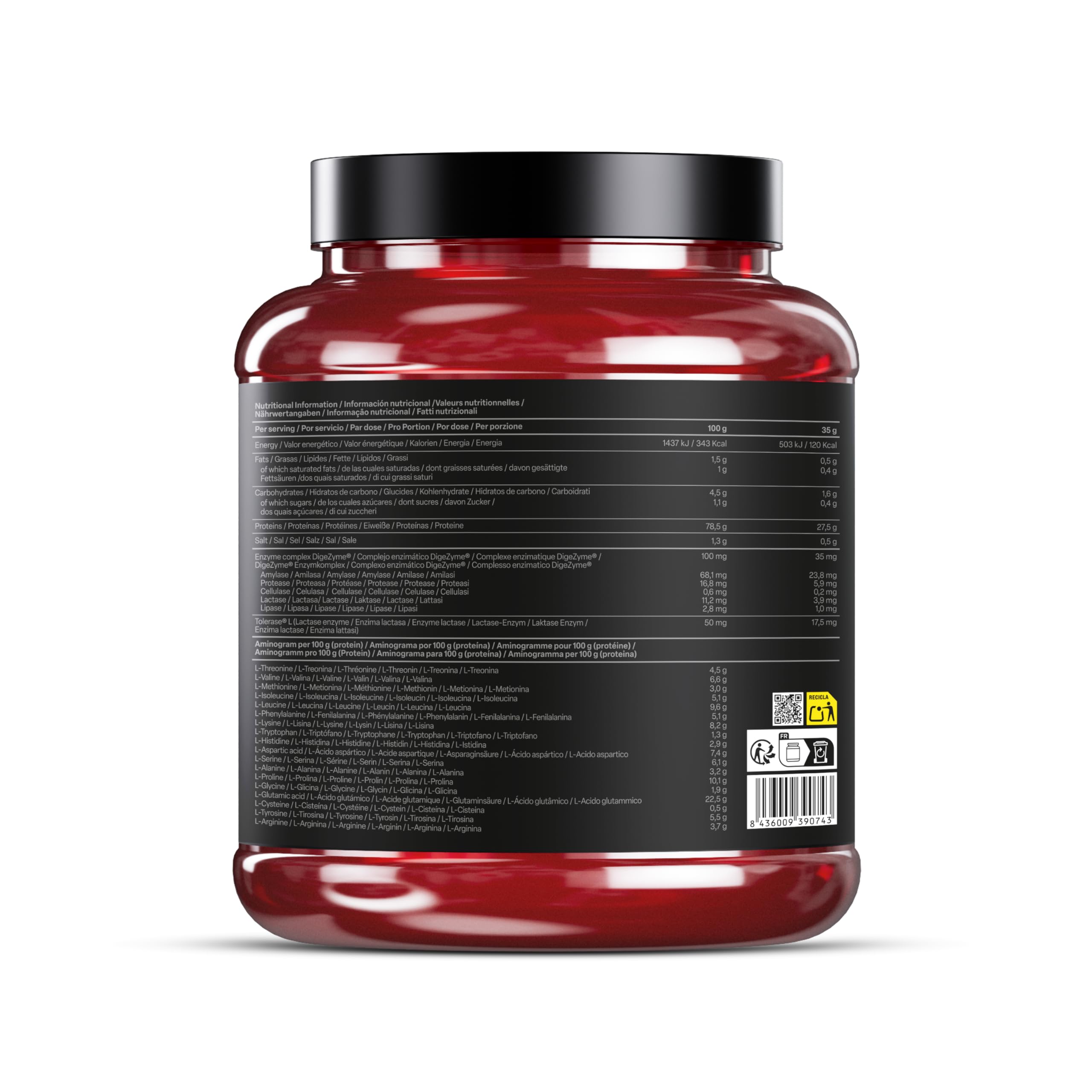 Beverly CASEIN MICELLAR | Protéines de caséine micellaires à libération lente | 1 kg | 27 g Protéines par portion | 28 portions | Récupération musculaire (Biscuit au chocolat)