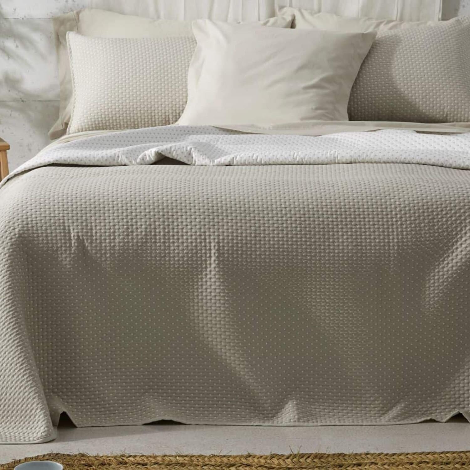 Burrito Blanco | Colcha Verano | Cama de 90cm. (+Medidas Disponibles) | Diseño 162 | Color Lino (90x190/200cm.)