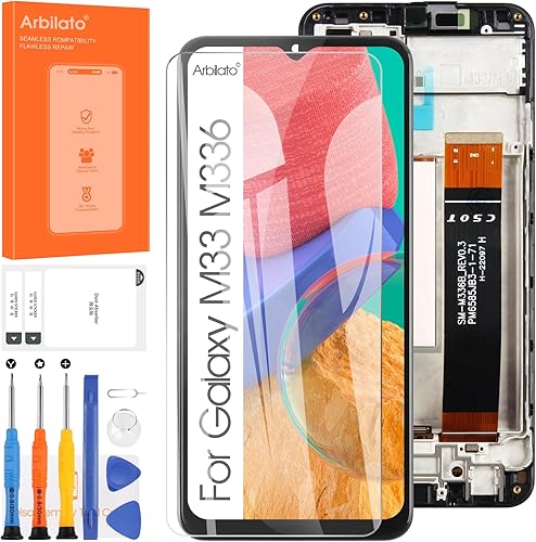 Pantalla para Samsung Galaxy M33 5G Reemplazo de pantalla para Samsung M336 Pantalla LCD SM-M336B, SM-M336BU, SM-M336K Pantalla táctil Digitalizador