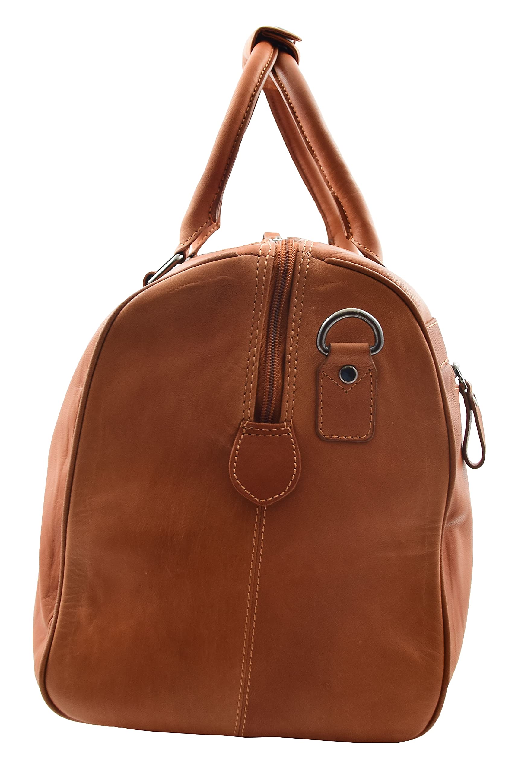 Bolsa de viaje de cuero genuino Cognac Sports Weekend Travel Mochila - Miami