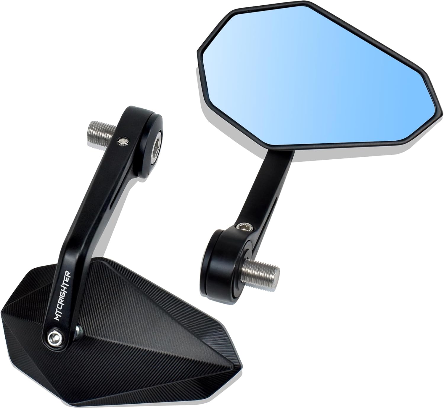 Plug&Play Blue Lens Side Bar End Mirror Compatible with Suzuki GSX-8R GSX-8S 2023-2025 GSX-R1000 2017-2025 GSX1300R HAYABUSA 2022-2025, Aluminum Alloy Made