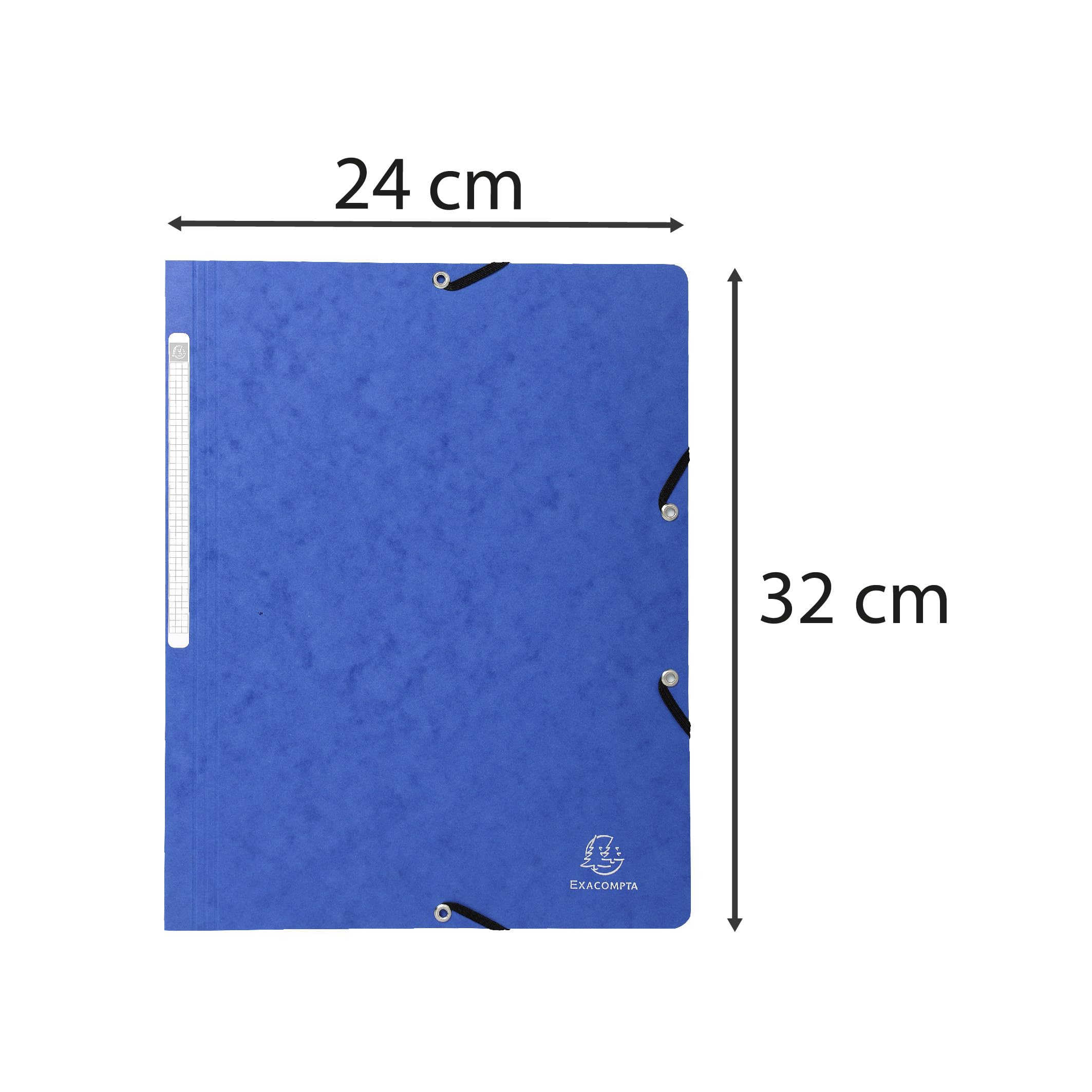 Exacompta - Ref. 5520E - Cartón de 50 carpetas elásticas sin solapa, fundas de tarjeta brillante de 400 g/m², dimensiones 24 x 32 cm para documentos en formato A4-5 colores surtidos