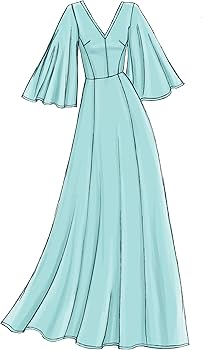 Amazon.com: Vogue V9328E5 Easy to Sew Women's Flared Sleeve Dress Sewing  Patterns, Sizes 14-22 : Clothing, Shoes & Jewelry