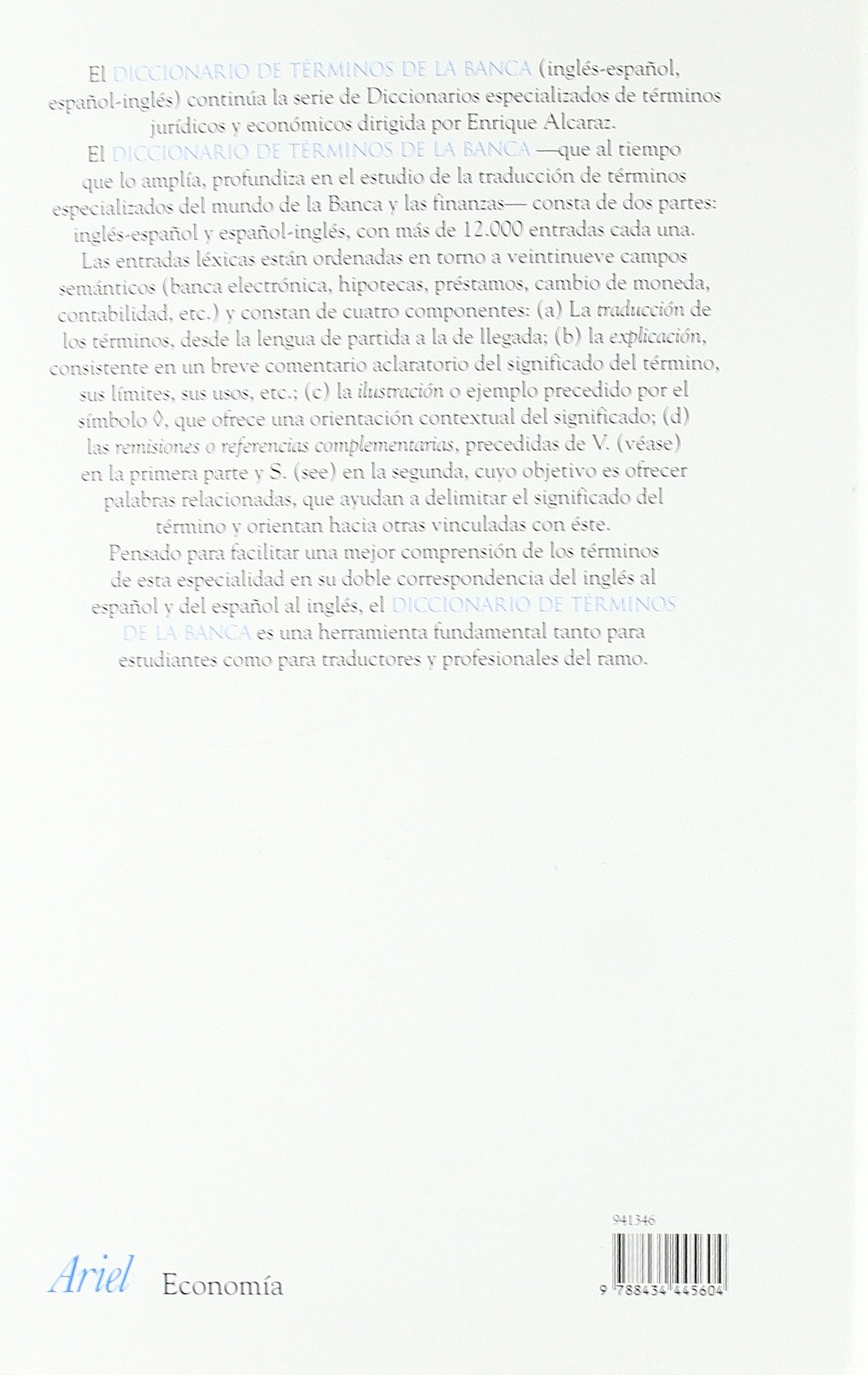 Diccionario de términos de la banca: 1 (Ariel Economía)