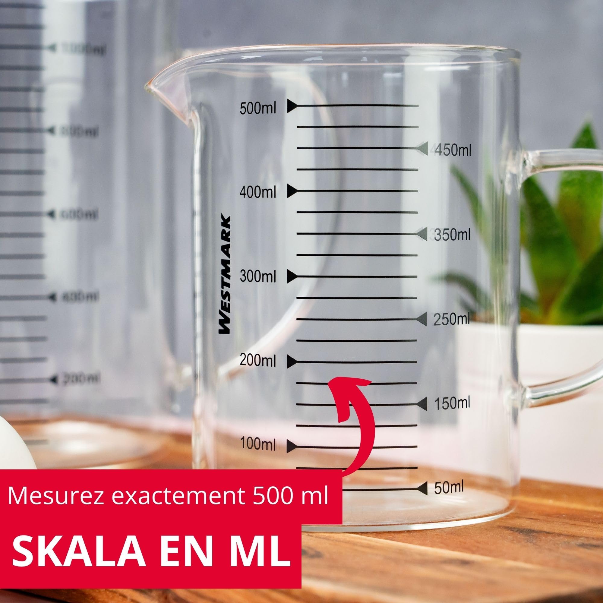 Image secondaire de Gobelet Doseur en Verre Westmark - 0,5 L pour Ingrédients de Cuisine