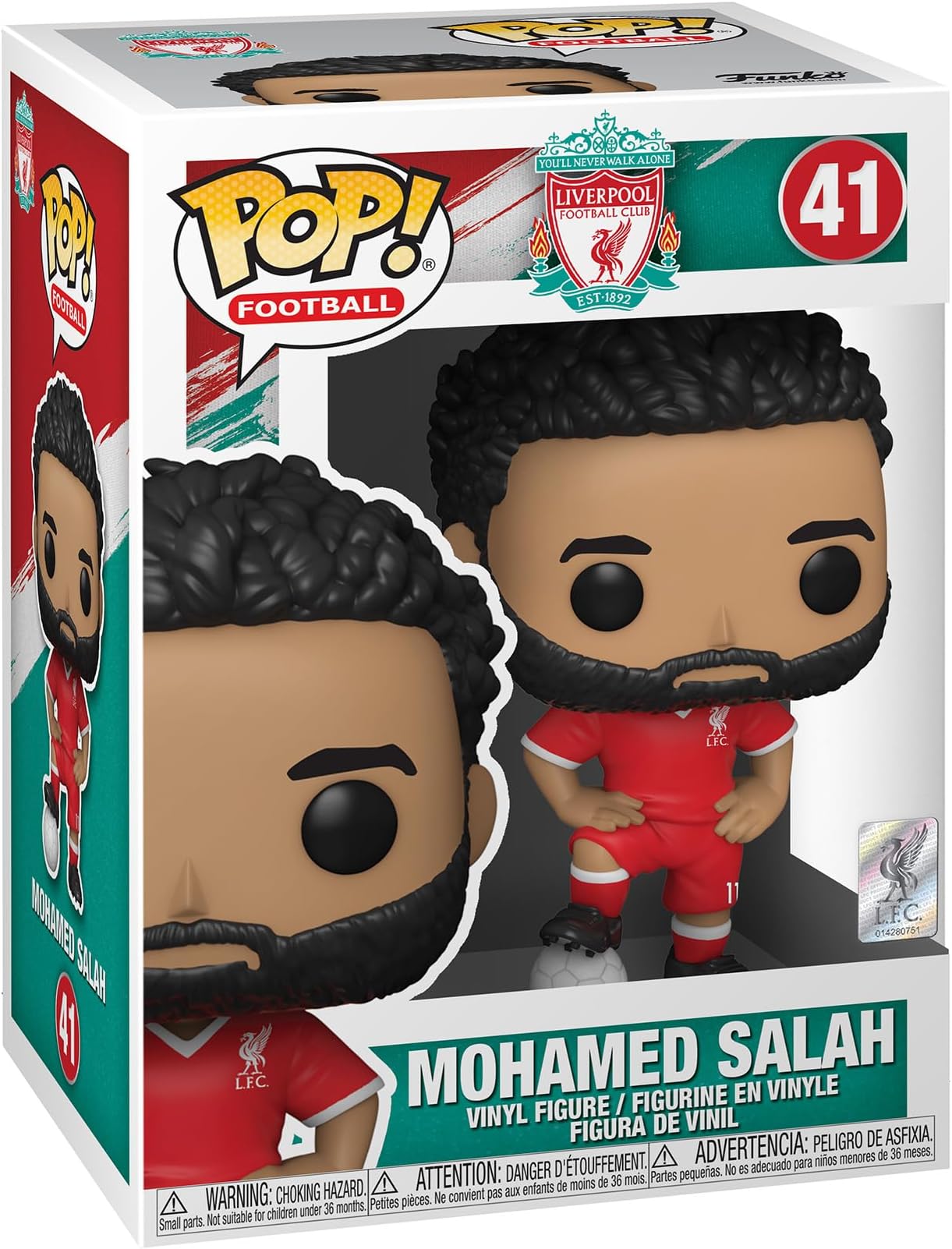 POP! Football: Liverpool FC - Mohamed Salah - Collectable Vinyl Figure - Gift Idea - Official Merchandise - Toys For Kids & Adults - Model Figure for Collectors and Display