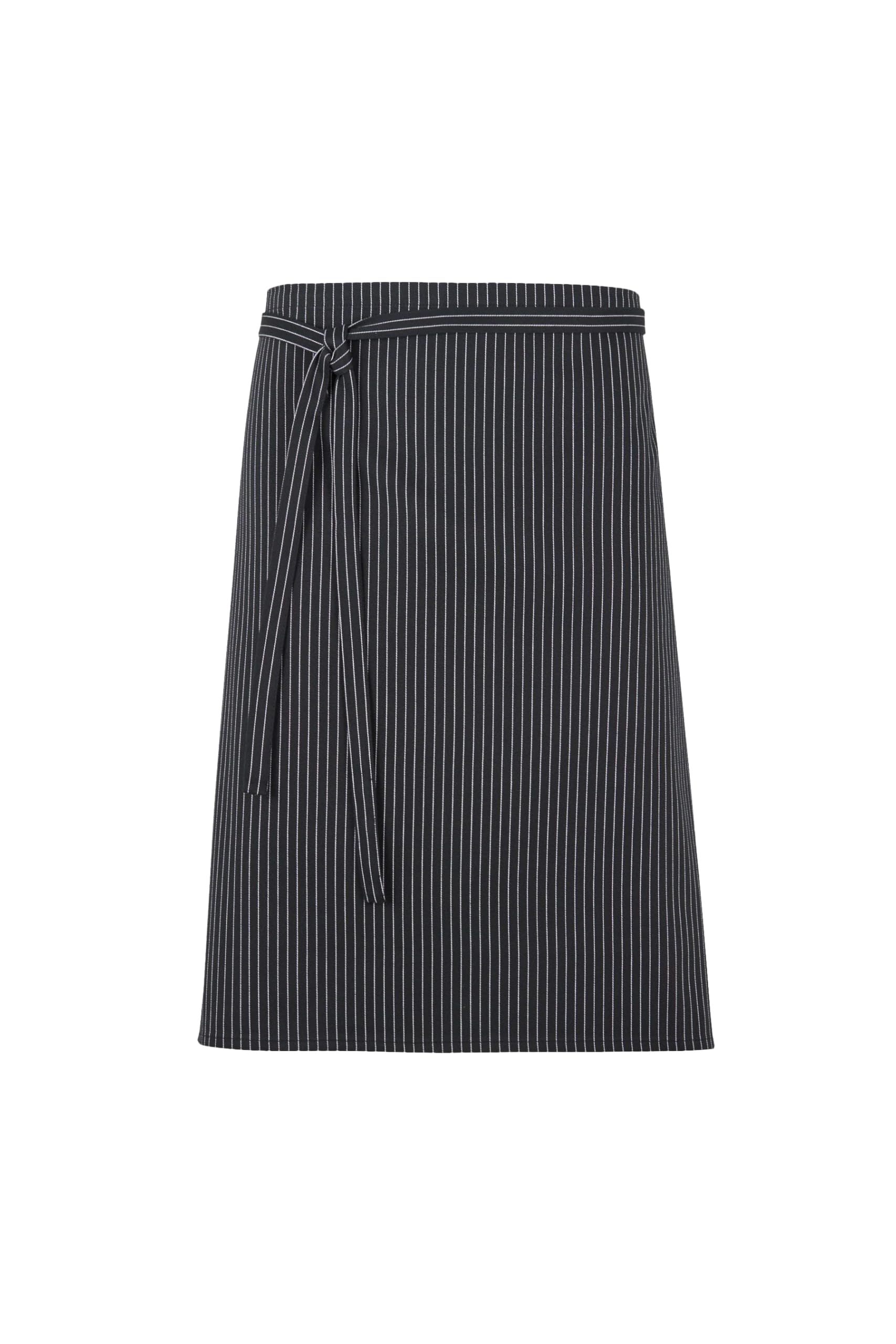 Bragard Unisex Acerra Waist Apron, Black Striped, One Size