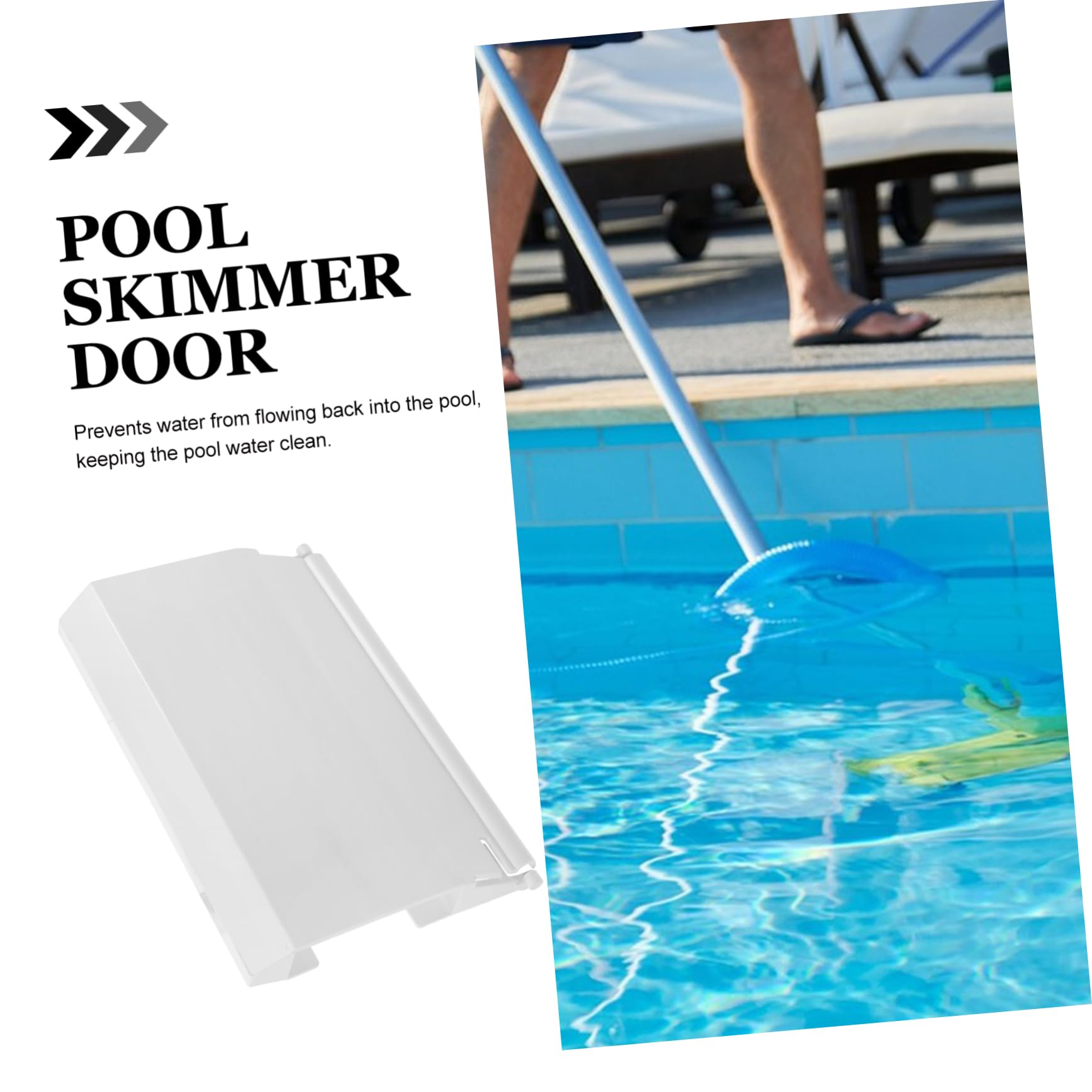 Nettoyage de Piscine Engrener Piscine Hors Sol Gonflable vsp Nettoyage Rapide Porte battante Skimmer Piscine Fournitures d'écumoire de Piscine Plastique Blanche