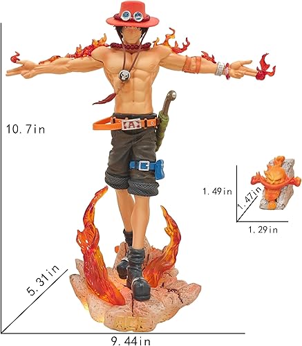Miniatura 2 de GCACE Figura de Ace, figura de acción de Luffy, estatua de anime, decoración de modelo, figurita coleccionable, regalo de 10.7 pulgadas