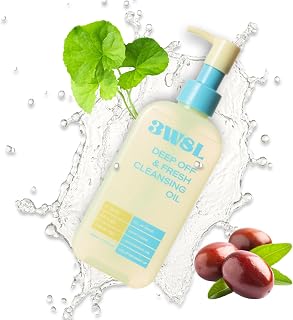 3W8L Deep Off & Fresh Cleansing Oil, Sunscreen remover, Oil Cleanser for Face, Jojoba oil, Deep cleansing, Make up blackhead pore remover, korean skin care, zero irritation on eyes