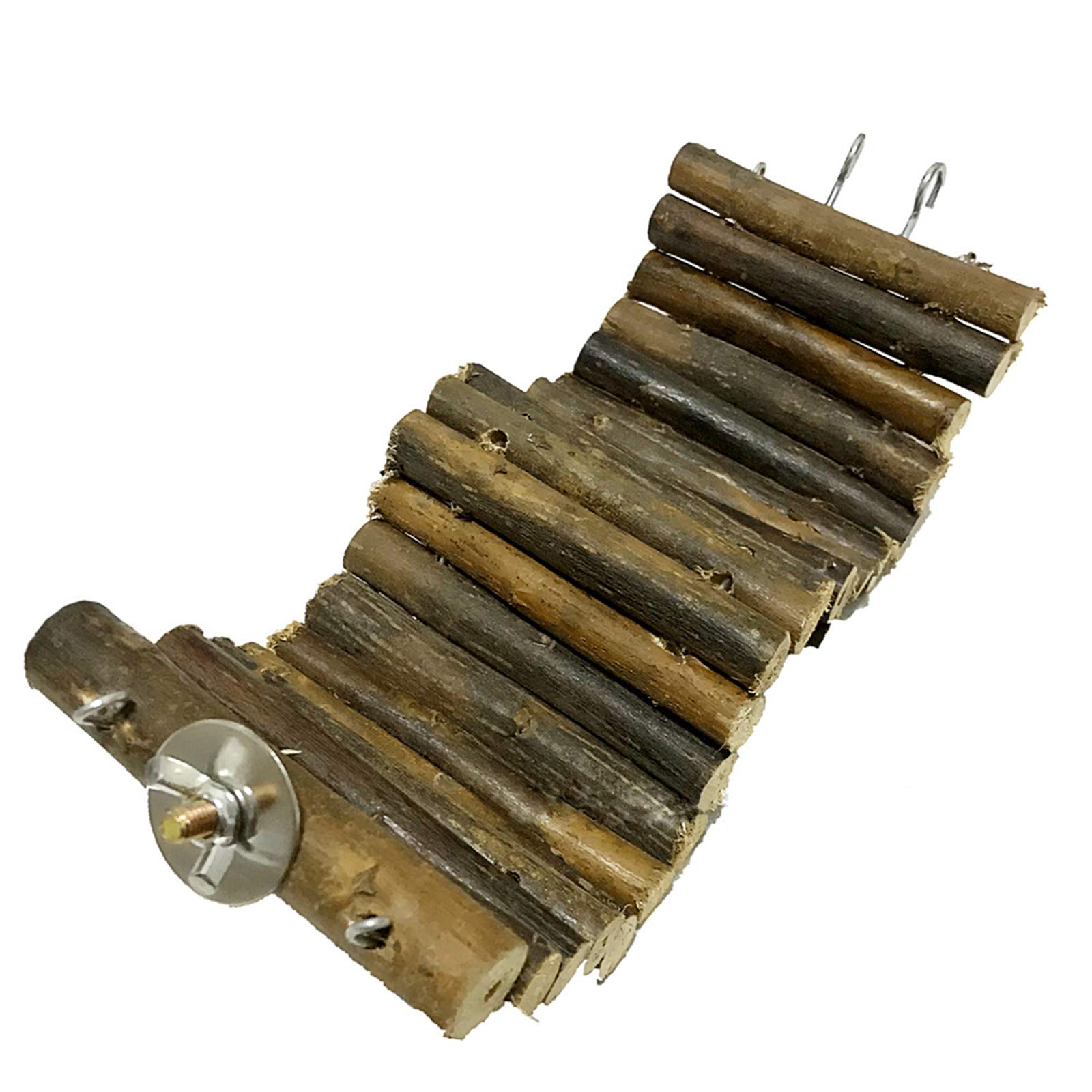 Jouet de Hamster, 8 Pièces Bois Naturel Jouets de Mâcher, Bâtons de Pomme, Pommes de pin, balançoire Suspendue pour Furets, Cobayes, Oiseau, Petit Écureuil, Chinchilla, Souri, Rongeur