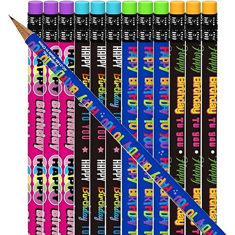ArtCreativity Happy Birthday Pencils: Vibrant Pencils for Delightful Greetings
