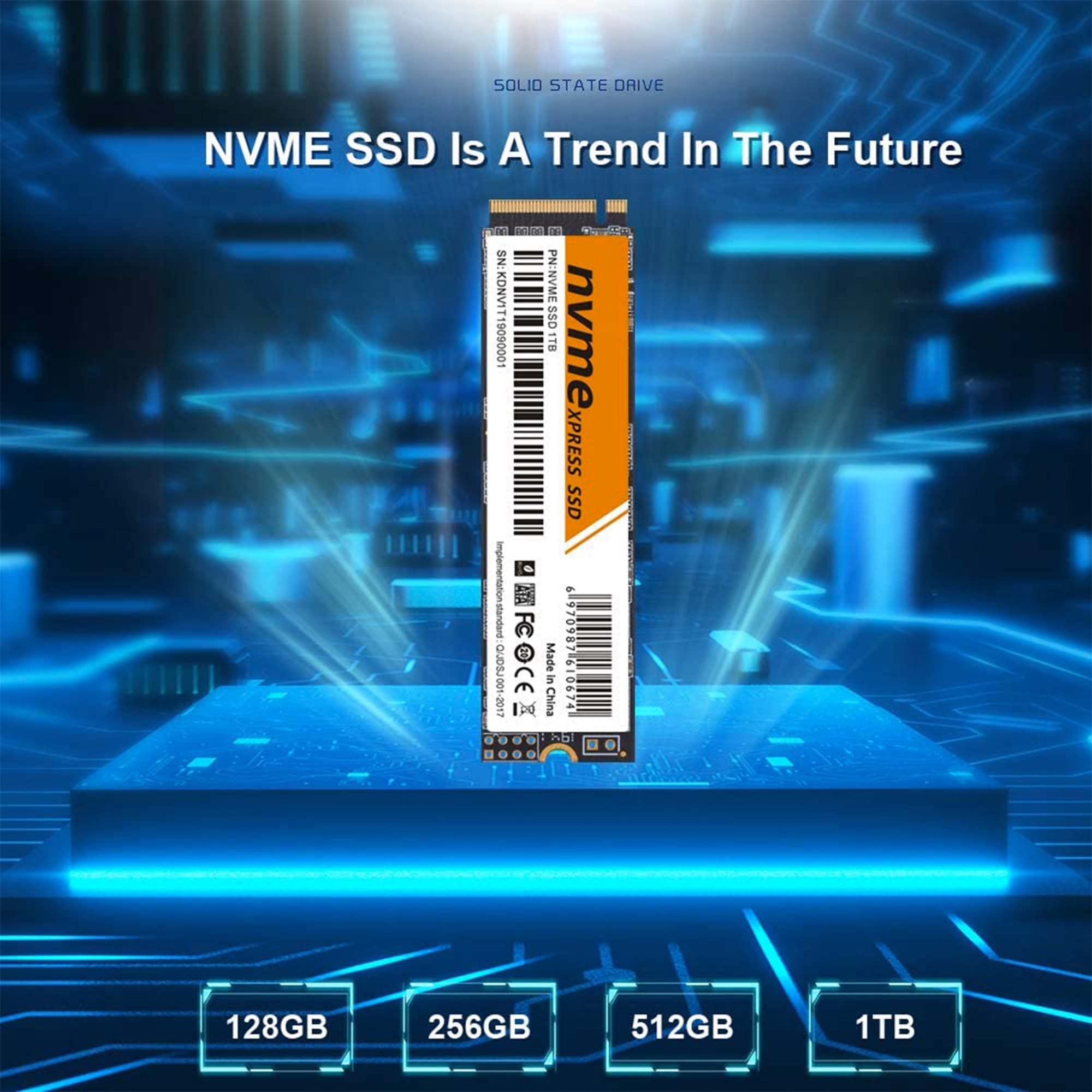 SIMPLETEK Memoria SSD 1TB M.2 2280 NVMe PCIe 3.0 | Disco Archiviazione a Stato Solido up to 2200 MB/s | Memoria PC Computer Assemblati 1000GB