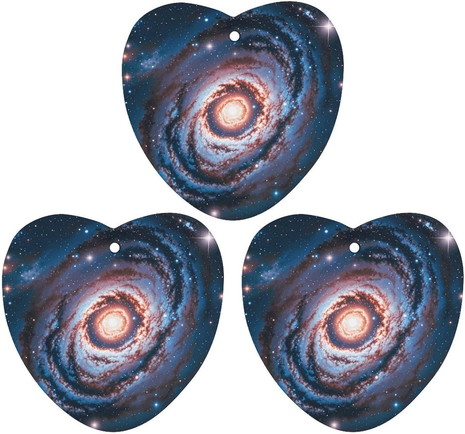 3PCS Planet Stars And Galaxy Car Air Freshener Hanging Scented Cards Cute Black Car Fresheners Long Lasting New Cars Scents for Women Men Natural Air Freshener with Lanyard Automotive Fr